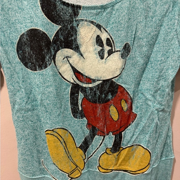 Mickey Mouse Disney Parks Cuffed Short Sleeve Sweatshirt - Picture 3 of 6